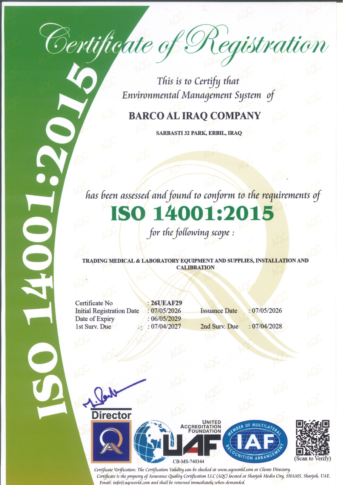 ISO 14001:2015 - Environmental Management System
